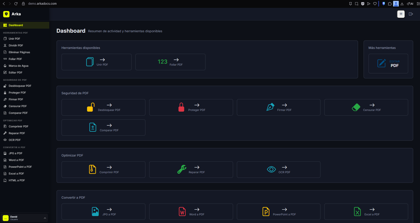 ArmaDoc Enterprise Dashboard